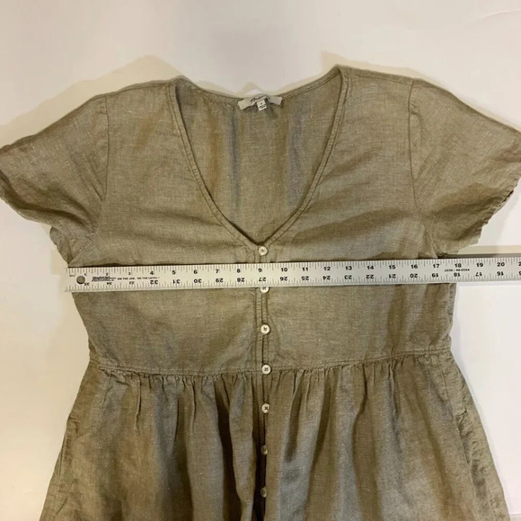 Madewell Women's Linen-Blend Alexandra Button-Front Mini Dress Size S - Picture 10 of 12